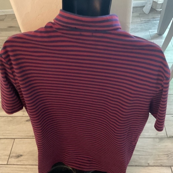 Men’s used Ralph Lauren polo golf shirt size XL red blue striped retro vintage - Picture 4 of 4